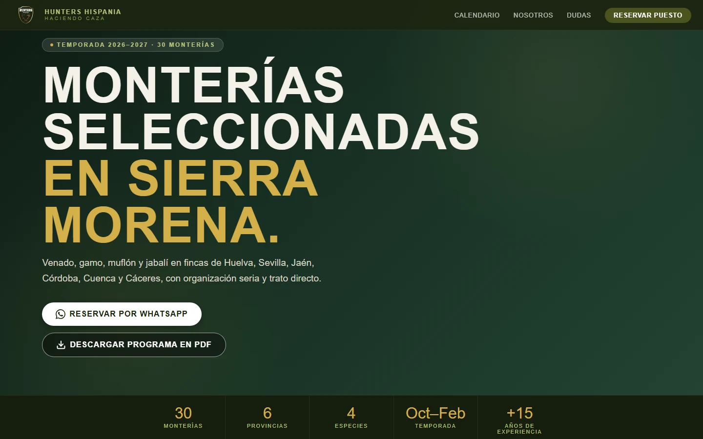 Portal oficial Hunters Hispania